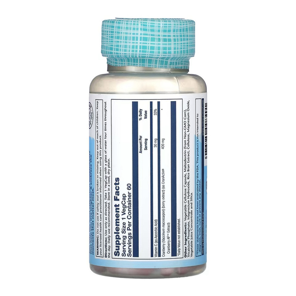 Клюква Solaray CranActin Cranberry Extract 400mg 60 вег капс Киев - изображение 2