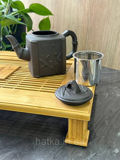 Чайник заварювальний ісинська глина 800 мл "Бамбуковий гай" темний Т2588-1 Київ - фото 2