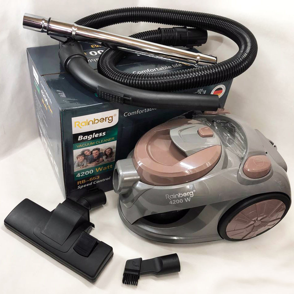 Пилосос з хорошими характеристиками Rainberg, Колбовий безмішковий потужний пилосос AV-65 Львів - фото 15