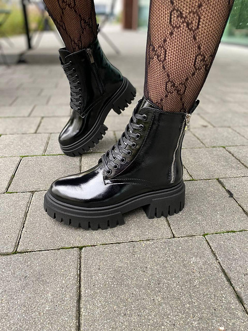 Черевики жіночі GREMMY 316/4 чорні (зима, шкіра лакована) (6074) Коломия - фото 6