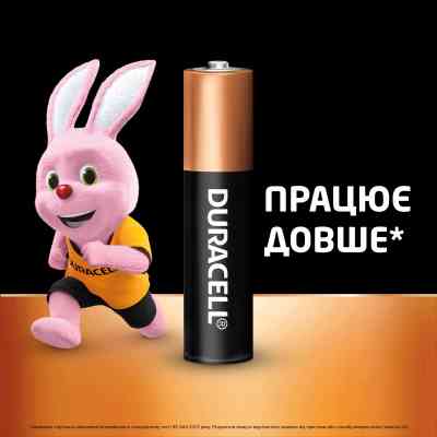 Батарейка Duracell AAA лужні 10 шт. в упаковці (5002509/5006462) Винница