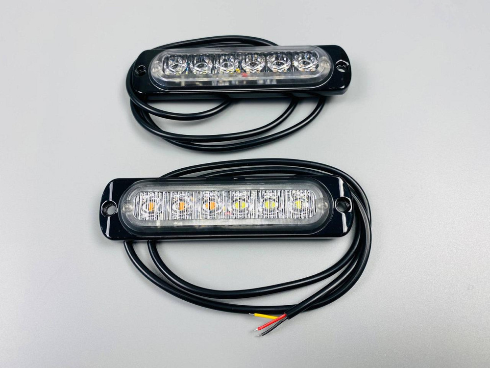 Стробоскоп автомобільний, Аварійні попереджувальні вогні для транспортних засобів LED 12В/24В (6 Led діодів) Мукачево - фото 3