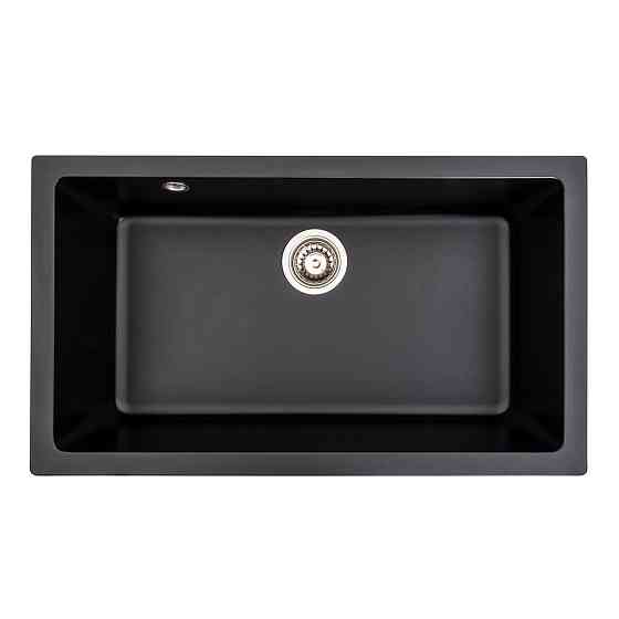 Гранітна мийка для кухні Platinum 7945 Paruana матова Чорна Коломыя