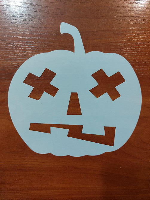 Хэллоуин трафарет Тыква 20 на 16 см серый Киев - изображение 3