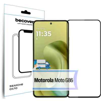 Скло захисне BeCover Motorola Moto G86 Black (713727) Вінниця
