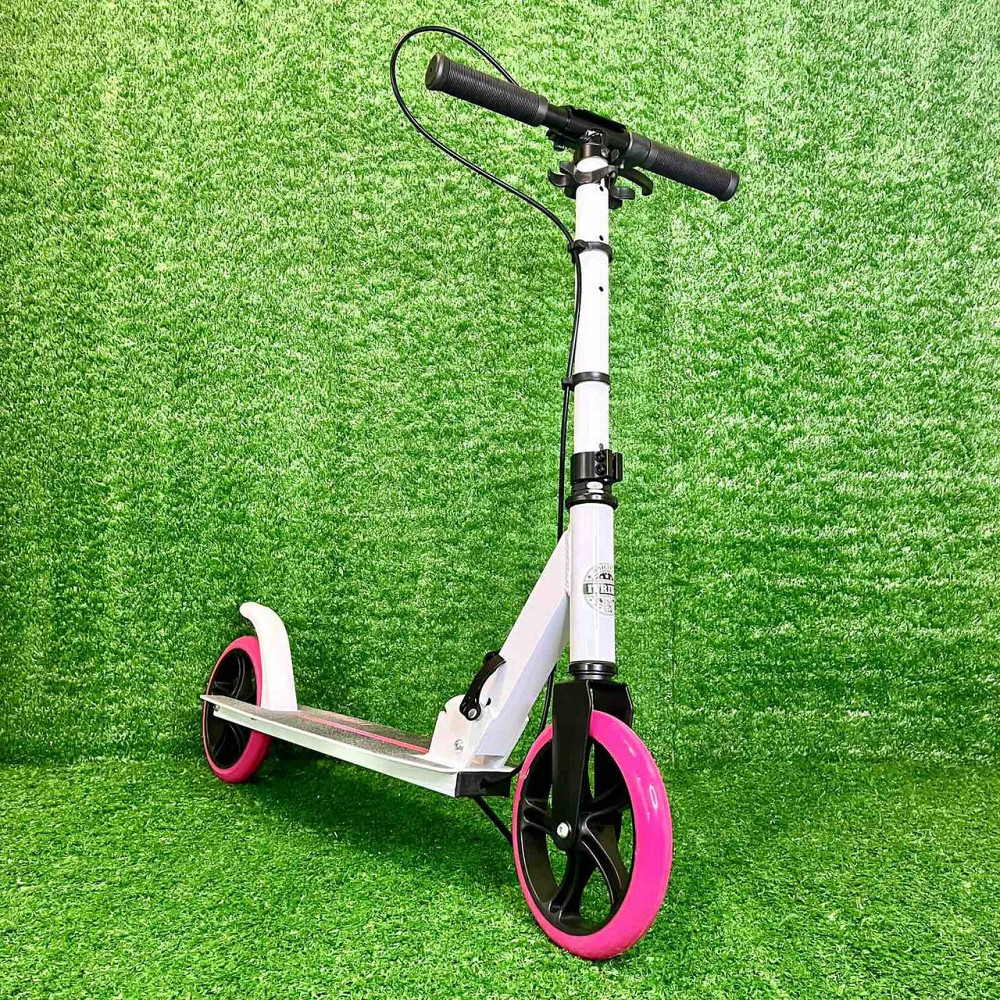 Самокат iTrike двоколісний складаний з ручним гальмом Білий з рожевим (SR 2-049-1-WP) Чернигов - изображение 9