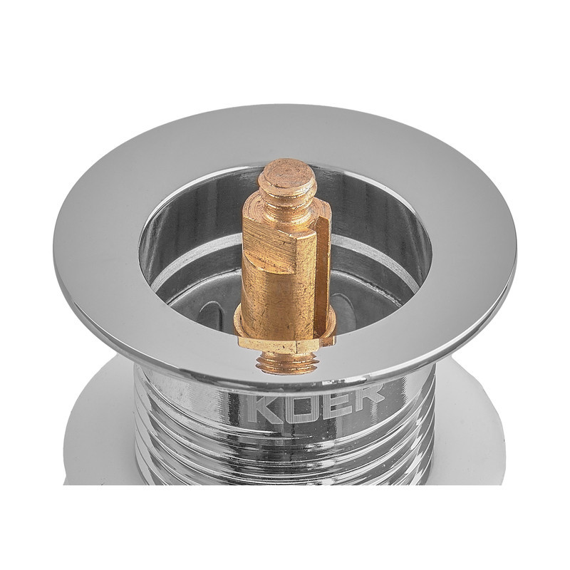 Донный клапан для раковины Koer PW-10-01 1 1/4'' без перелива автоматический СLICK-СLACK (Цвет хром) (KR5797) Киев - изображение 9