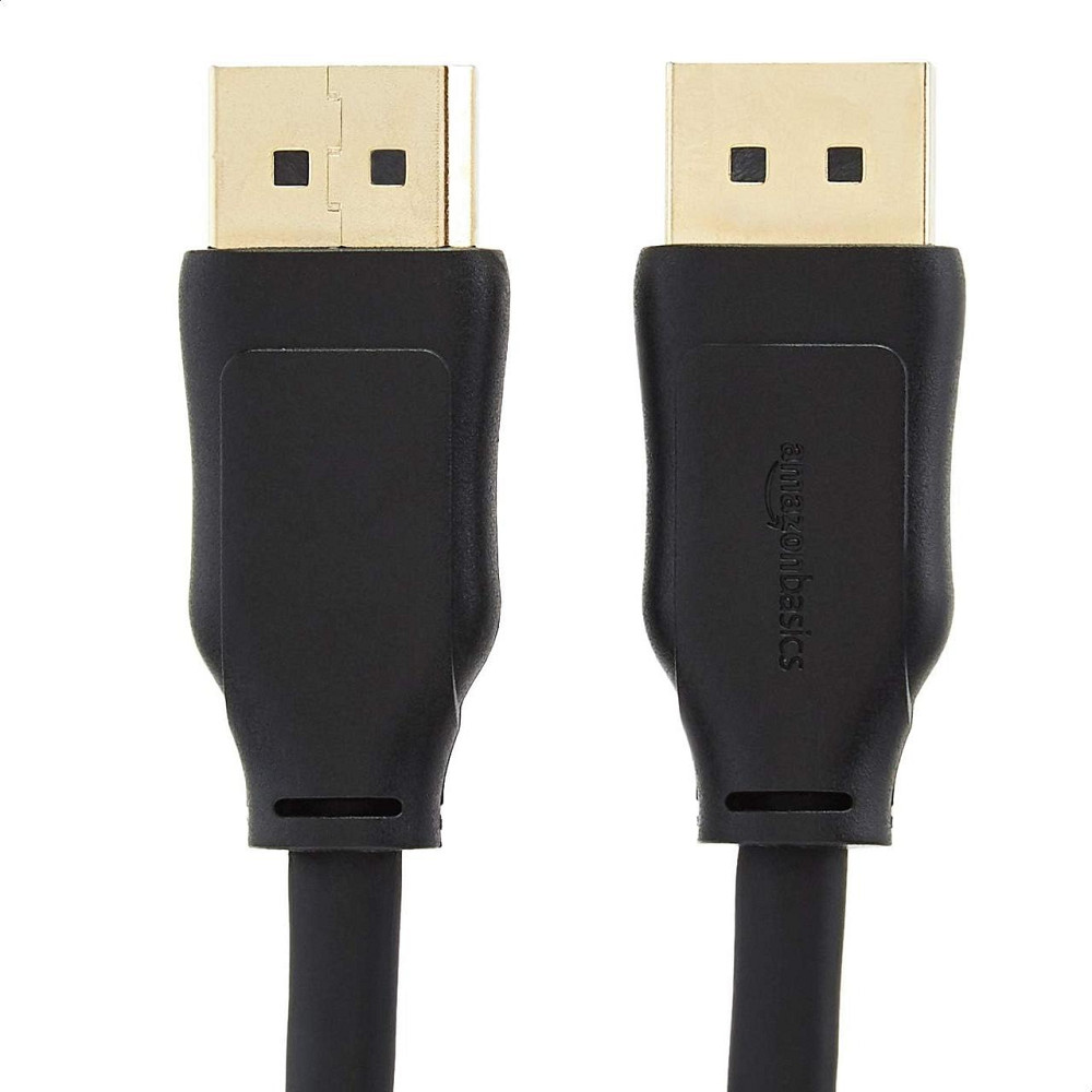 Кабель DisplayPort Amazon Basics DP 1.4 3м Черный 8K@60Hz 4K@120Hz HDR DSC HBR3 32.4Gbps позолоченные контакты Киев - изображение 2