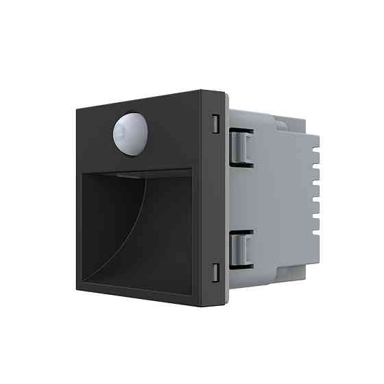 Механізм автоматичний світильник для сходів підлоги датчик руху темряви, чорний, 2700K, 220В, 0.35Вт, огляд 120°, затримка 40с, дальність 4м (VL-FCL-2 Коломия