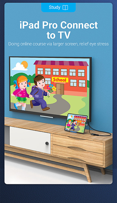 Перехідник USB 3.1 Type-C --> VGA (F), 1080p 60Hz, кабель 0.15м, Vention сірий Вінниця - фото 4