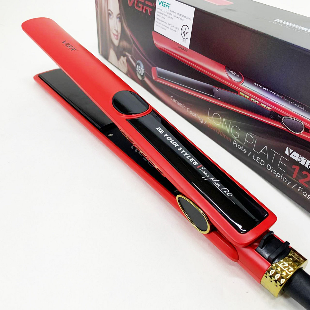 Ергономічна праска-випрямляч VGR V-518, Професійна праска, Щипці для кучерявого волосся NM-60 Івано-Франківськ - фото 8