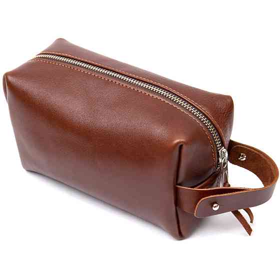 Мужской несессер из натуральной кожи Коричневый (GRANDE PELLE) Киев