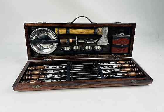 Подарунковий набір шампурів у дерев'яному кейсі ВЕНГЕ HAPPY DAYS Тернопіль