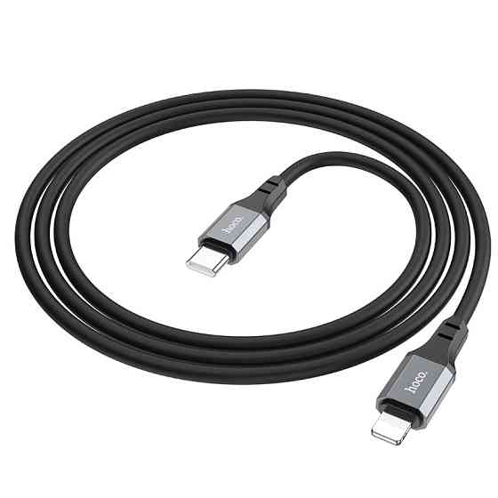 Кабель Hoco X86 iP Spear PD silicone charging data cable Black Одеса