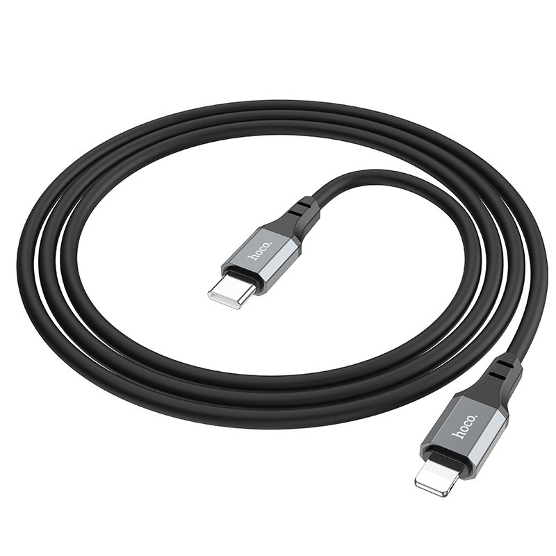 Кабель Hoco X86 iP Spear PD silicone charging data cable Black Одеса - фото 3