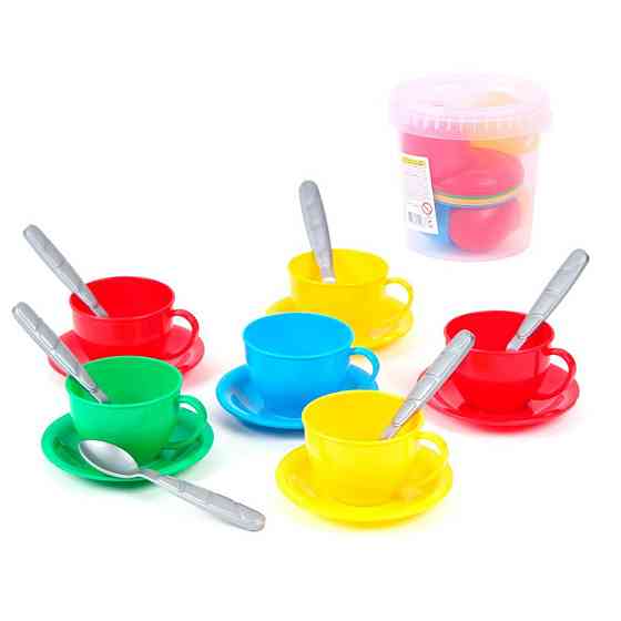 Ігровий набір "Чайний сервіз" 0083TXK чашки, тарілки та ложки для 6 осіб Вінниця