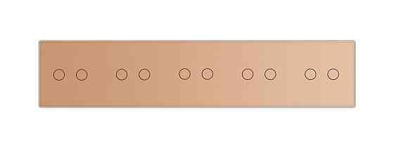 Розумний сенсорний ZigBee вимикач 10 сенсорів (2-2-2-2-2) Livolo золото скло (VL-C710Z-13) Коломыя