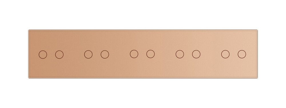 Розумний сенсорний ZigBee вимикач 10 сенсорів (2-2-2-2-2) Livolo золото скло (VL-C710Z-13) Коломыя - изображение 6