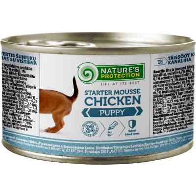 Консерви для собак Nature's Protection Puppy Starter Mousse Chicken 200 г (KIK45514) Вінниця