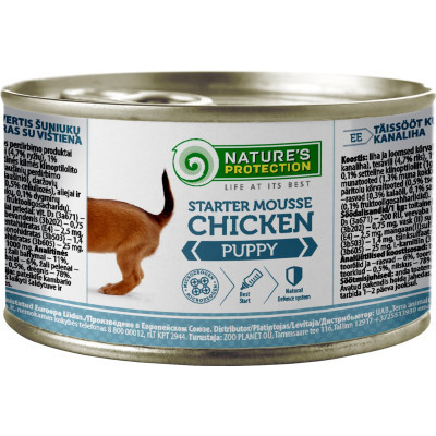 Консерви для собак Nature's Protection Puppy Starter Mousse Chicken 200 г (KIK45514) Вінниця - фото 1