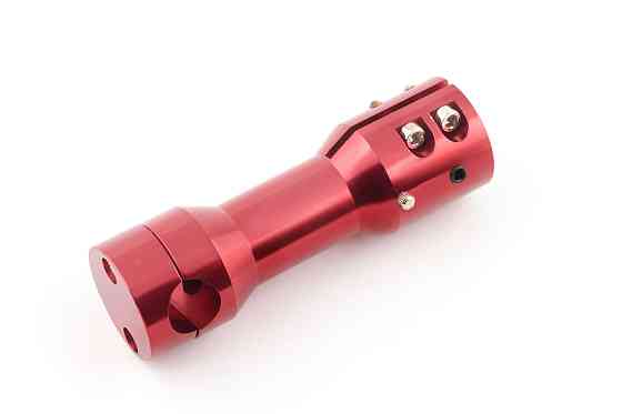 Кріплення відкритого керма на скутера (червоне, посадкове місце під кермо Ø23mm, під траверсу Ø22mm) KOMATCU Київ