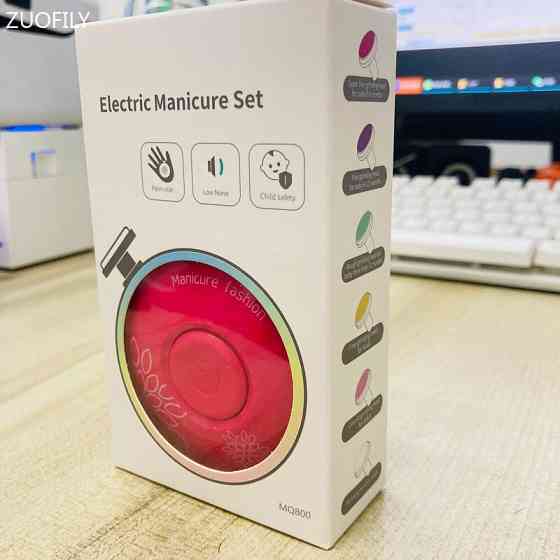 Дитячий тример Sindax для нігтів з 6 шліфувальними головками (Червоний) Николаев