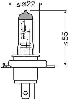 Osram Night Breaker 200 H4 64193NB200-2HB – Галогенна лампа з надпотужним світлом (12V, 60/55W, набір 2шт) Ковель