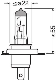 Osram Night Breaker 200 H4 64193NB200-2HB – Галогенна лампа з надпотужним світлом (12V, 60/55W, набір 2шт) Ковель - фото 2