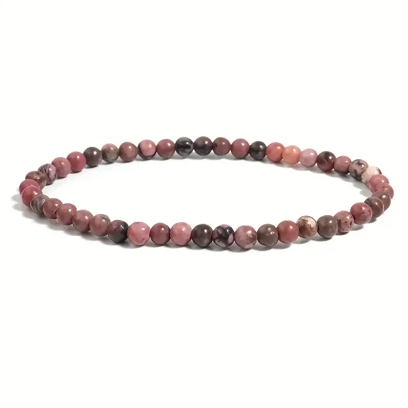 Браслет из родонита – натуральный камень гармонии и любви, бусины 8 мм Киев - изображение 3