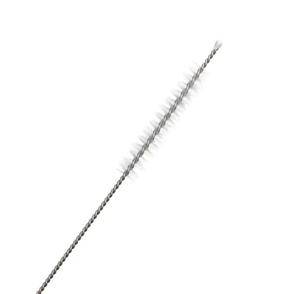 Набір багаторазових ложок-трубочок 6 шт для напоїв 19.5 см зі щіткою для миття з нержавіючої сталі Бронзовий HP-20-55 Київ - фото 5