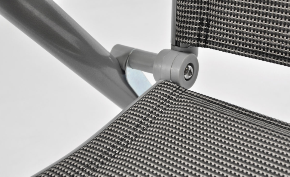 Складний садовий стілець MODENA eDomator алюмінієвий з регулюванням спинки, Срібний (Польща) Київ - фото 8