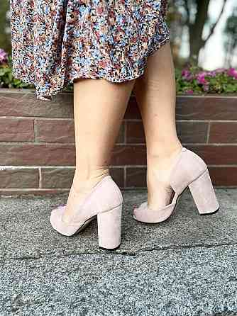 Туфлі жіночі SEE SEVEN пудра натуральна замша каблук 10 см (3535) Коломия