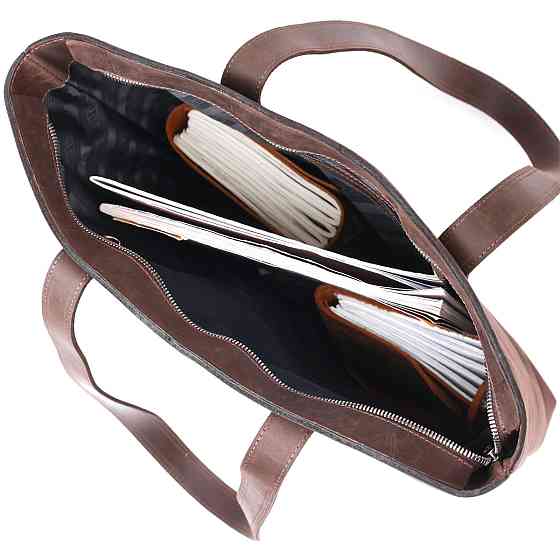 Вінтажна жіноча сумка-шоппер Shvigel 16349 Коричневий Київ