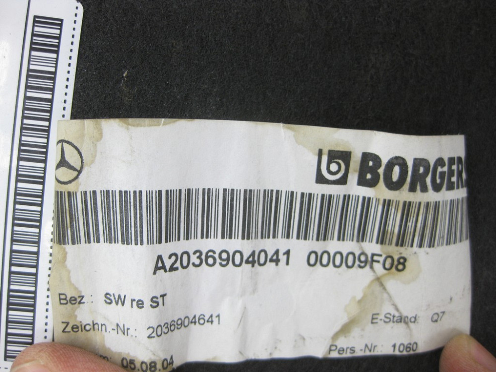 Mercedes-Benz  A2036904041 9F08 Обшивка багажника права чорна C-Class W203 Одеса - фото 7