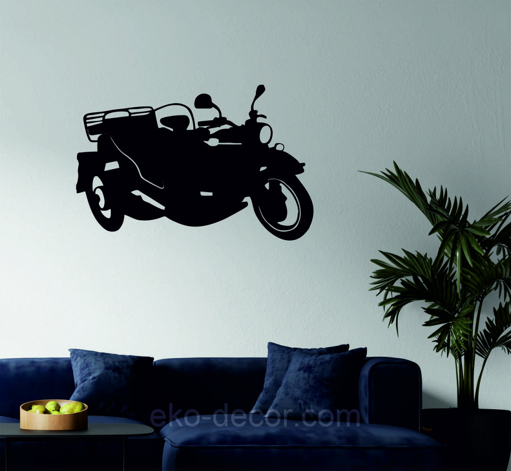 Декоративное настенное Панно «Мотоцыкл с коляской» Декор на стену Киев - изображение 2
