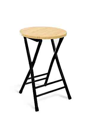 Табурет розкладний Чіп, натуральний/чорний Киев