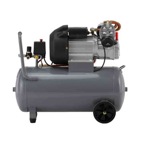 Компресор, 50 л, 3,0 кВт, 220 В, 10 атм, 420 л/хв, 2 циліндри, 93 дБ INTERTOOL PT-0007 Київ