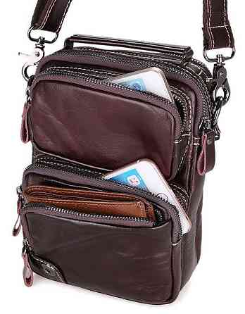 Сумка чоловіча Vintage 14435 Коричнева Київ