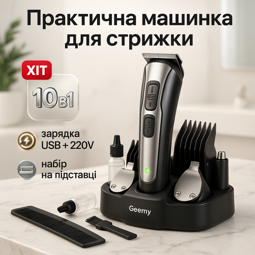 Професійна машинка для стрижки волосся GEMEI, Машинка для стрижки волосся професійна MK-84 Львів - фото 18