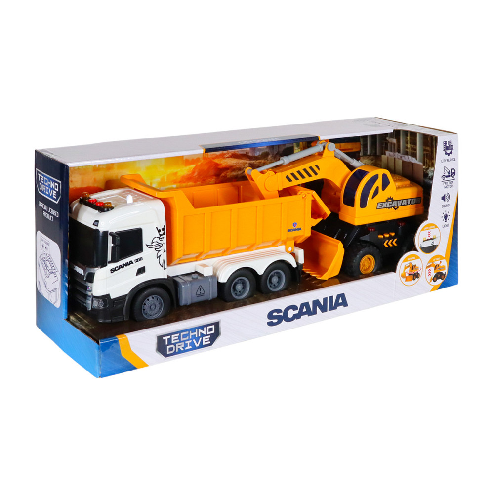 Ігровий набір серії 2 in 1 Truck – Самоскид Scania і екскаватор (світло, звук) Дніпро - фото 8