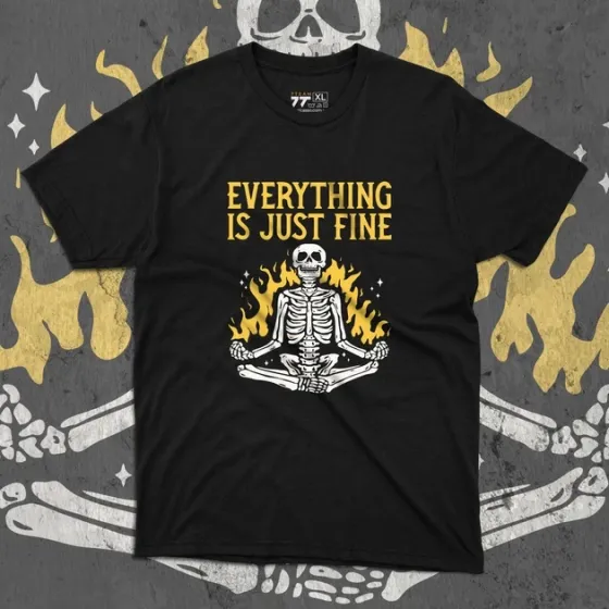 Футболка мужская с принтом Everythings is just fine Размер 48 Anime0345 Днепр