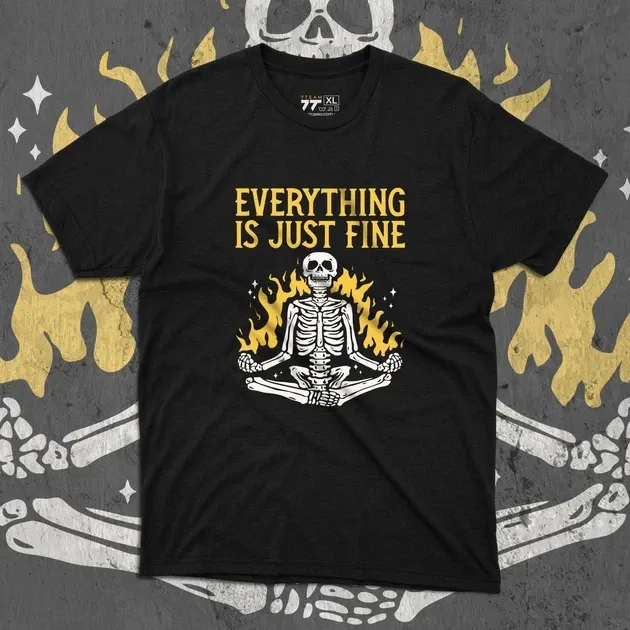 Футболка мужская с принтом Everythings is just fine Размер 48 Anime0345 Днепр - изображение 1