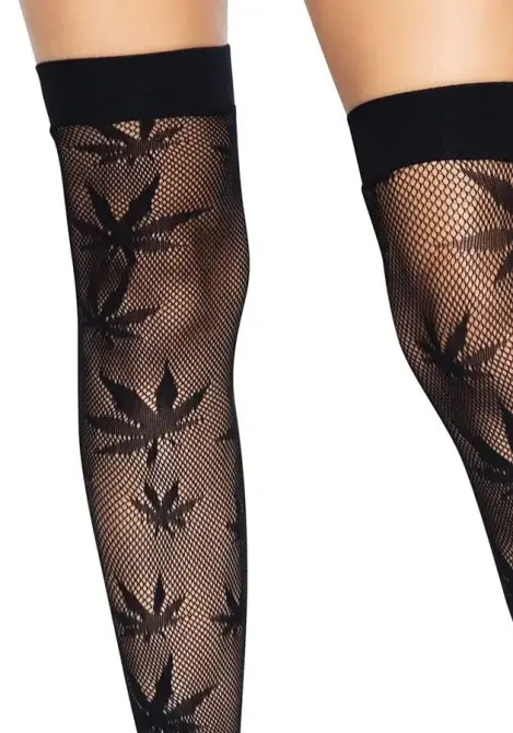 Панчохи Leg Avenue 420 Net thigh highs Black Львів - фото 3