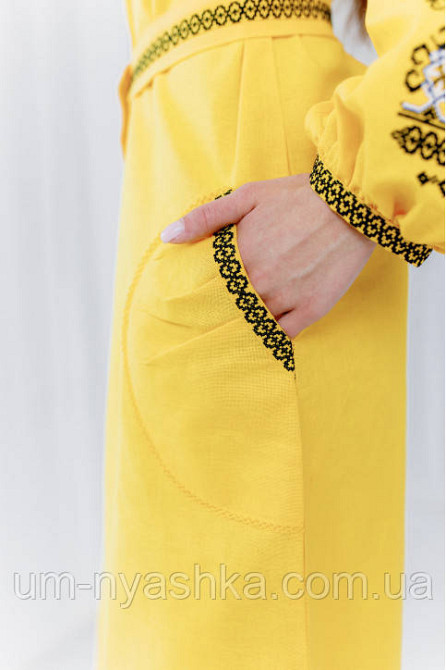 Жіноча лляна вишита сукня Злата Кривий Ріг - фото 4