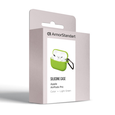 Чехол для наушников Armorstandart Silicone Case для Apple Airpods Pro Light Green (ARM56084) Винница - изображение 4