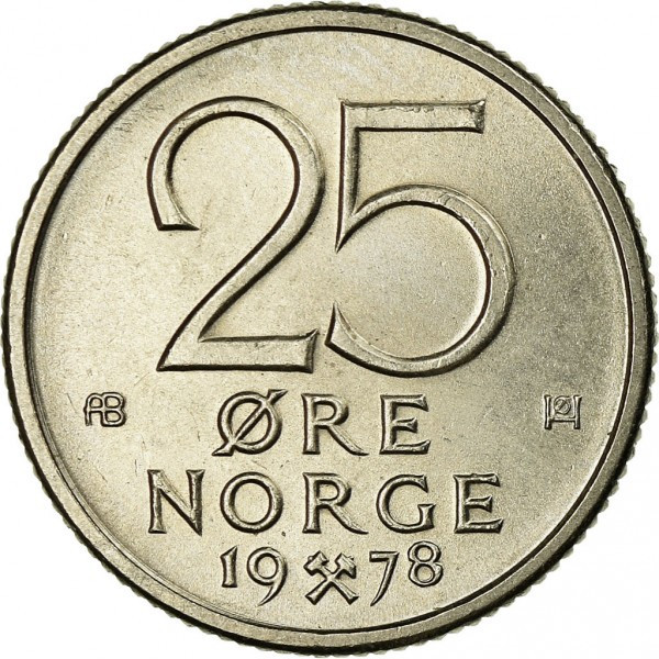 Норвегія 25 ере, 1974-1982 Норвегія.(БД) Полтава - фото 1