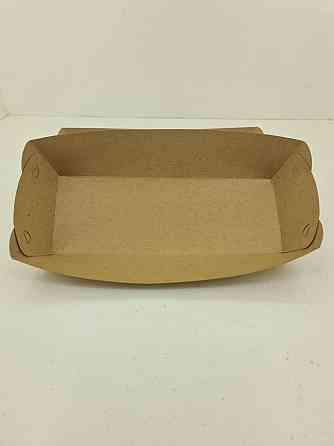 Тарелка лодочка крафт ПЛОТНАЯ с ламинацией 250*100*45 (100 шт) Харьков