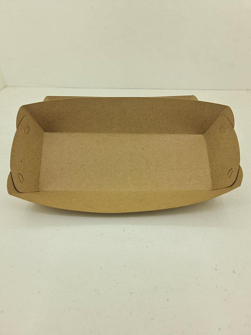 Тарілка-човник крафт ПЛОТНА з ламінацією 250*100*45 (100 шт.) Харків - фото 4