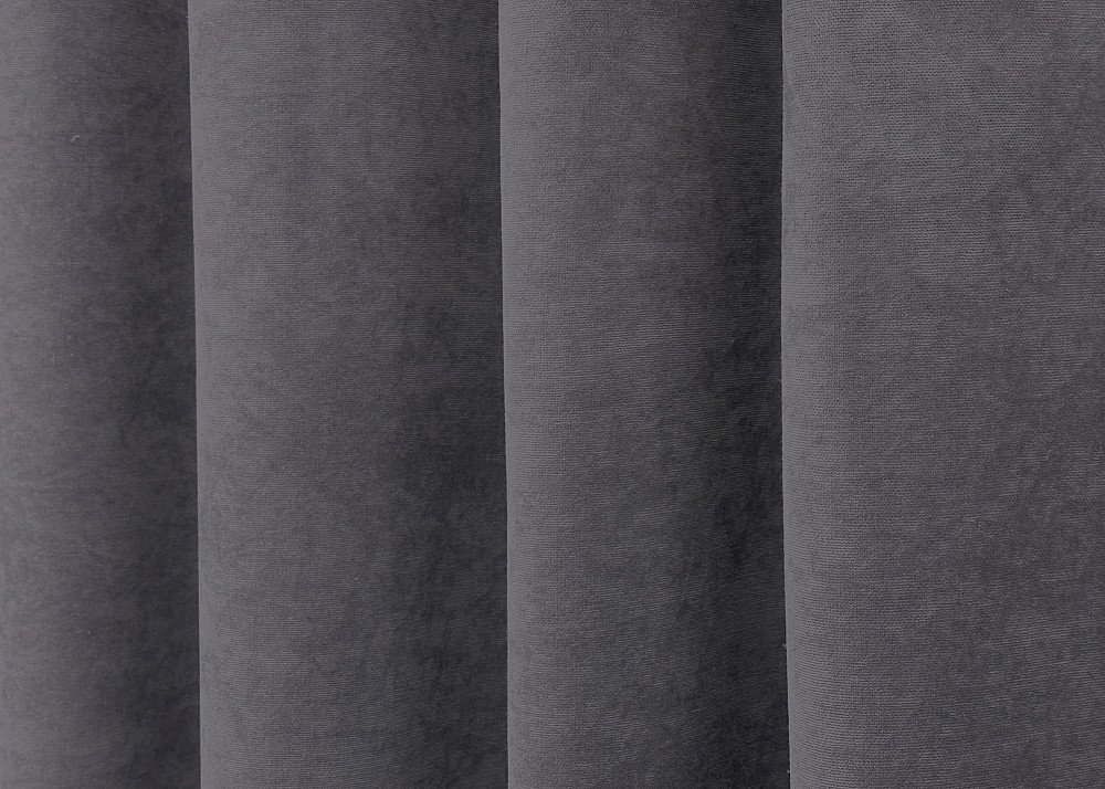 Комплект готовых штор VR-Textil Микровелюр Petek YL № 1706ш Графитовый 200х290 см 2 шт (32-485) Киев - изображение 7