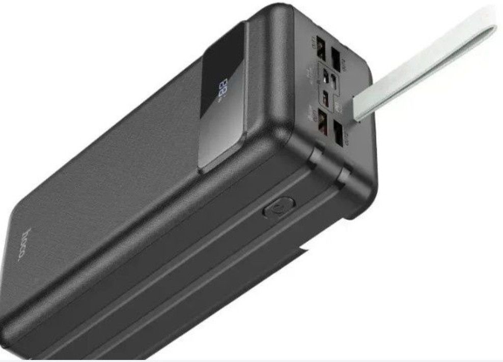Павербанк с быстрой зарядкой и фонарем HOCO j86B 60000mAh. Киев - изображение 1